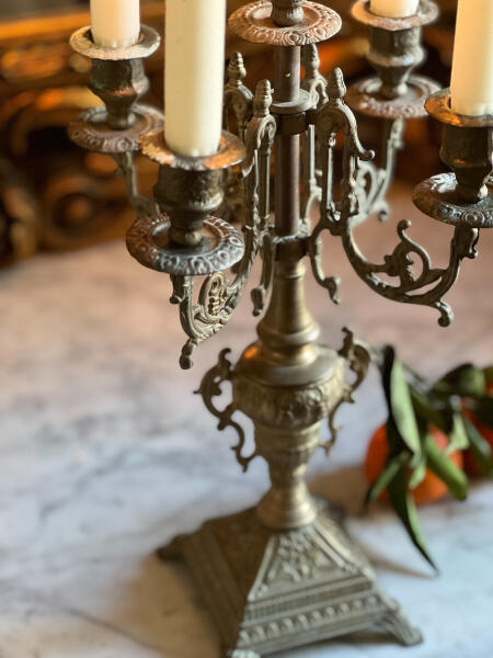 Candel holder chandelier brass 40cm Italian