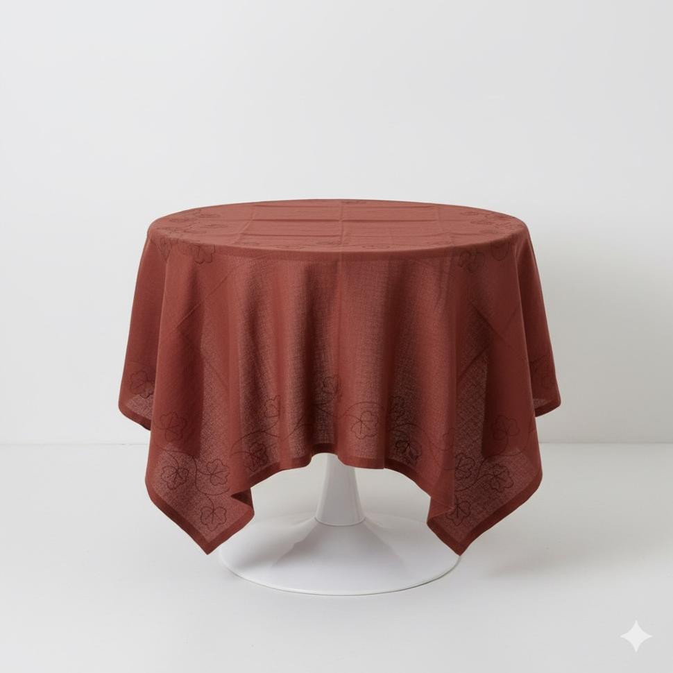 Скатерть с вышитыми листьями, ар-нуво 