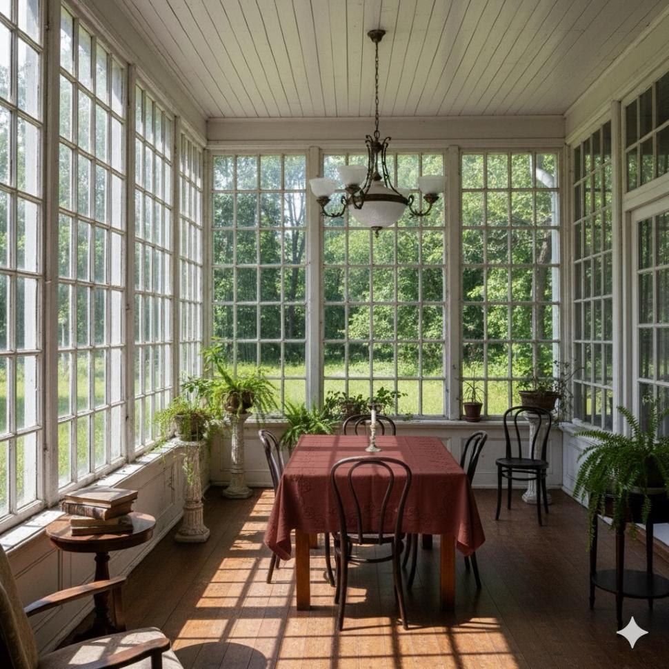 Скатерть с вышитыми листьями, ар-нуво 