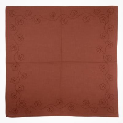 Скатерть с вышитыми листьями, ар-нуво 