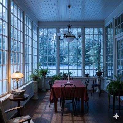 Скатерть с вышитыми листьями, ар-нуво 