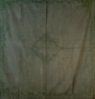 Скатерть нуарная, наивное ар-деко, upcycle 