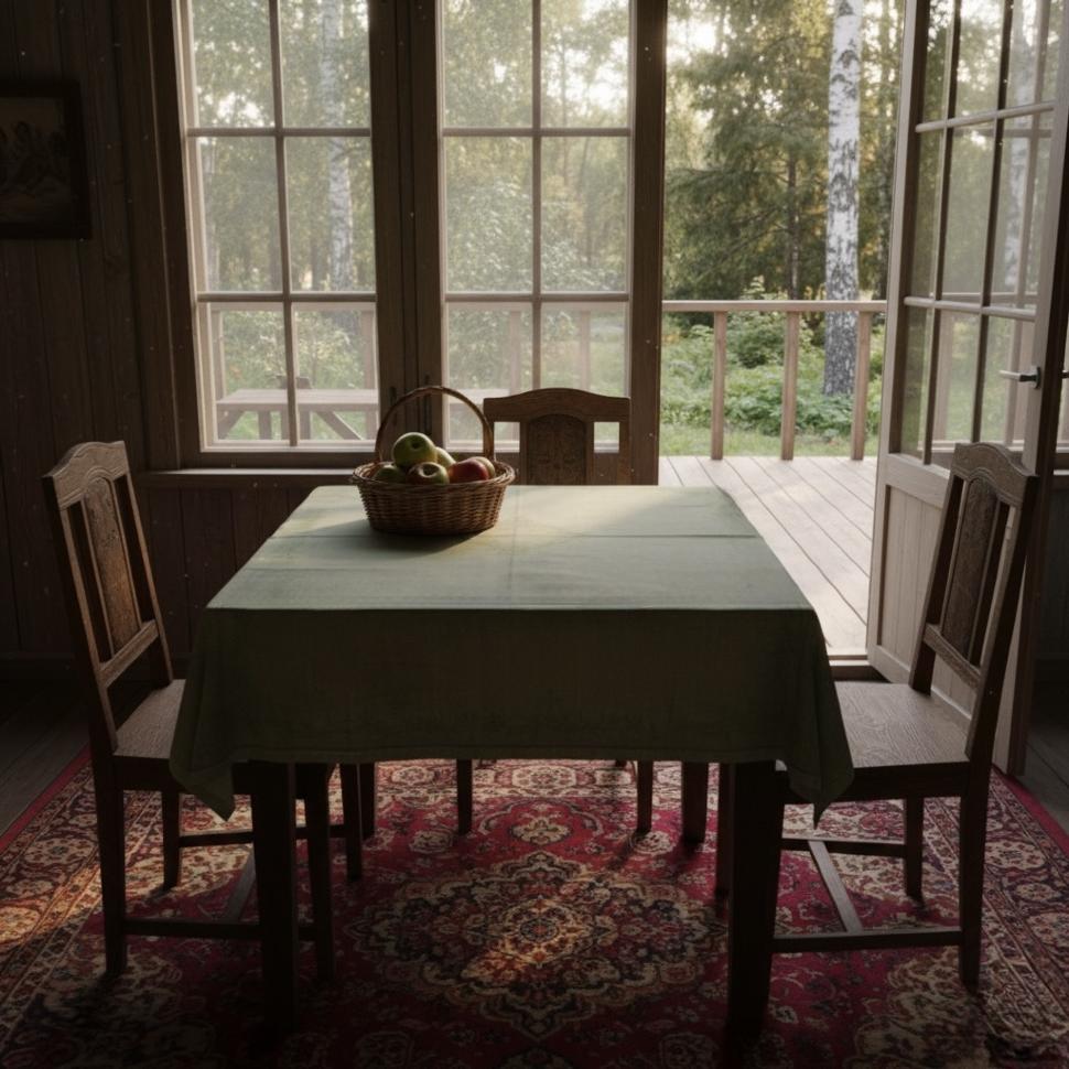 Скатерть нуарная, наивное ар-деко, upcycle