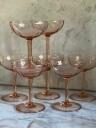 Crémant glass pink crystal 60s Italy markdown