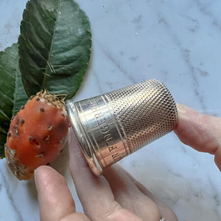 Glass "thimble" 30 ml silver Germany