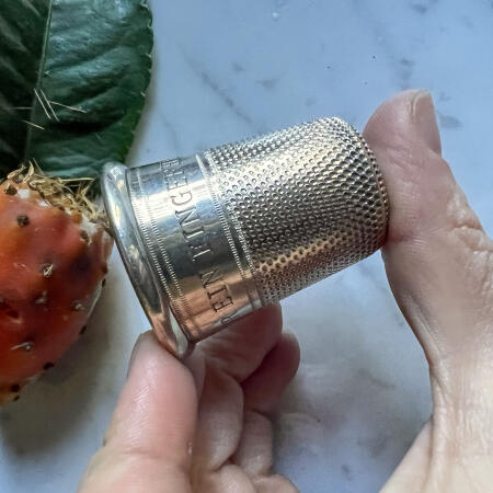 Glass "thimble" 30 ml silver Germany