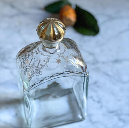 Liquor bottle decanter with gold plated Spain