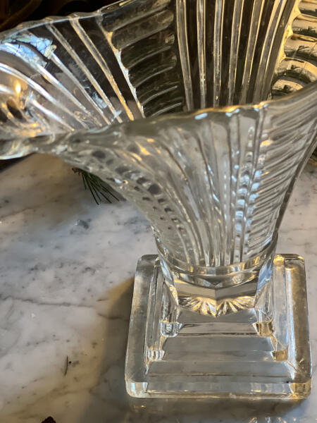 Vase, Crystal glass, Art deco 1930s Italy