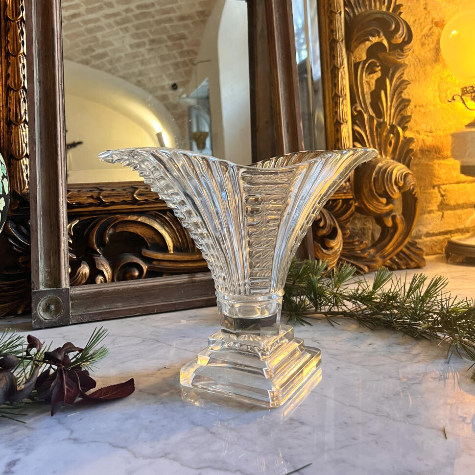 Vase, crystal glass, Italy, early 20th century