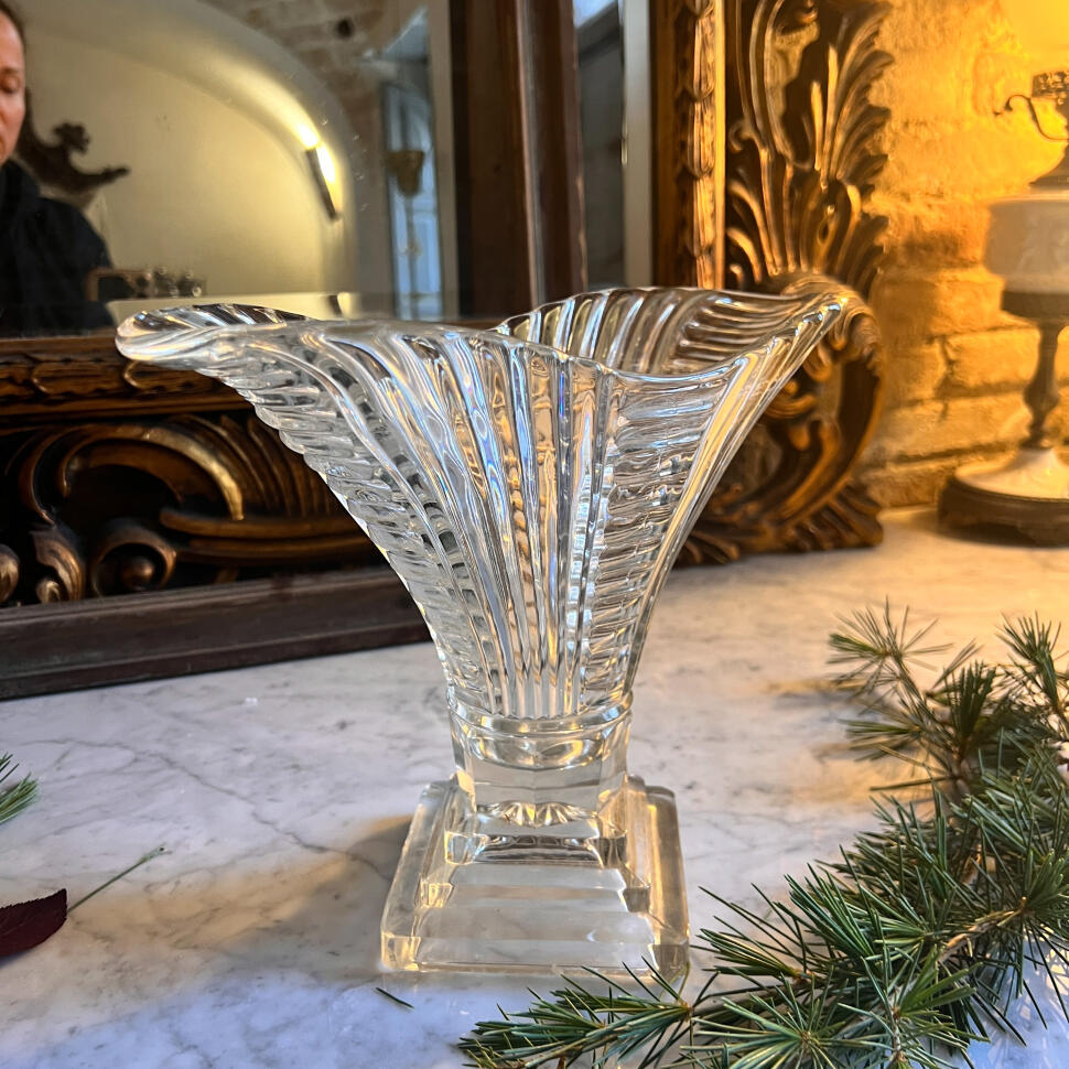 Vase, crystal glass, Italy, early 20th century