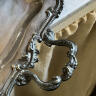 Cast tray with openwork handles 60 cm, deep silver plated, France