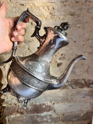 Чайник, серебрение, рококо Людовика XV, Франция, 19 век.
