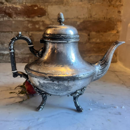 Teapot, silver-plated, France, 19th century, Victor Saglier