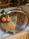 Cast tray with handles 60 cm silver plated 