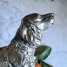 Figurine figurine of an Irish Setter metal silver plated