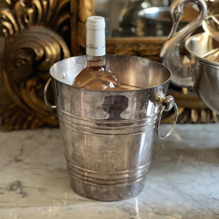 Ice bucket for champagne, silvering, mid century, France. 