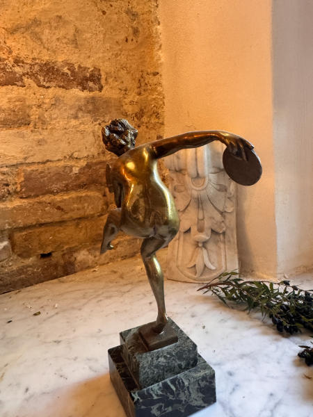 Танцовщица с дисками, патинированная бронза, по модели Деренна (Марселя-Андре Бурена), Франция, около 1930 года