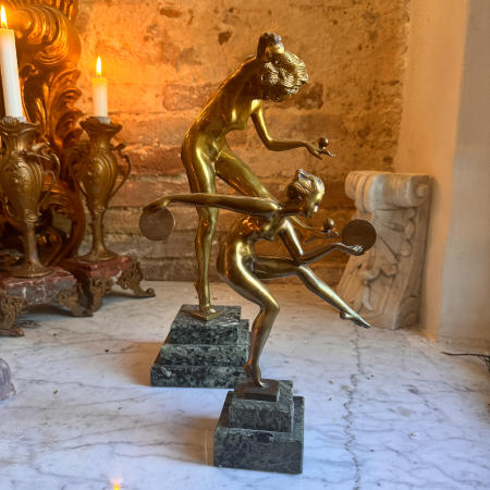 Танцовщица с дисками, патинированная бронза, по модели Деренна (Марселя-Андре Бурена), Франция, около 1930 года