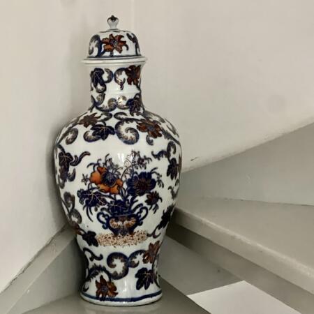 Vase Chinoiserie style, England 50th 60cm