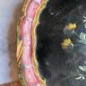 Tray Florentine wood set 2 pcs cm floral painting Italy