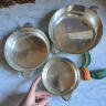 Round tray set of 3 silver plated Northern Europe