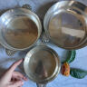 Round tray set of 3 silver plated Northern Europe