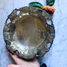 Dish Fruit bowl cast silver plated Northern Europe