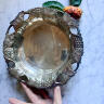 Dish Fruit bowl cast silver plated Northern Europe