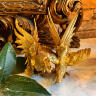 Paired sculptures of roosters set of 2 pieces bronze  gilding France 20th century