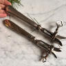 Meat clamp, Set of 2, Silverplate, Leg of Lamb holder, 1900s France