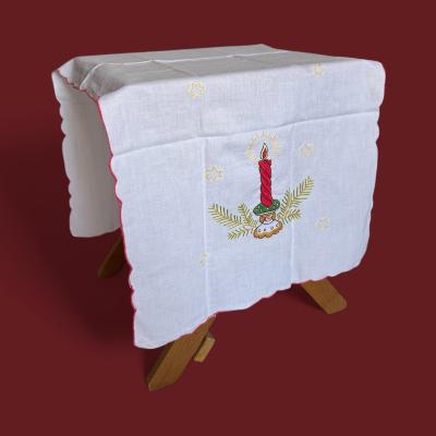 настольная дорожка с ручной вышивкой рождество/новый год
