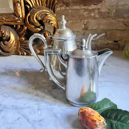 Teapot Coffee pot 350 ml 1930 -44 silver plated Wellner Firenze Germany/Italy