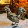 Rooster sculpture, bronze, gilding, France, 20th century