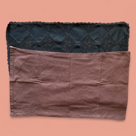 2 декоративные нуарные наволочки. Upcycle Тима Ильясова