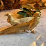 Paired sculptures of pheasants set of 2 pieces gilded bronze 20th century France