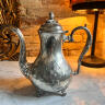 Teapot Coffee pot 1600 ml cupronickel silver plated late 19th century England