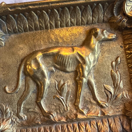 Ashtray Italian greyhound brass