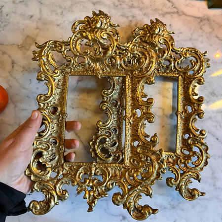 Brass picture frames rococo style France