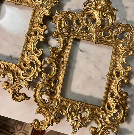 Brass picture frames rococo style France