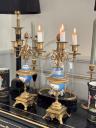 Pair of candelabra blue