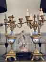 Pair of candelabra blue