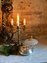 Candelabra candle holder with the image of a lion brass 33cm  Italy