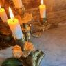 Candelabra candle holder with the image of a lion brass 33cm  Italy