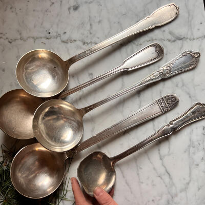 Половник, посеребрение, Франция, XX век, длина 31 см