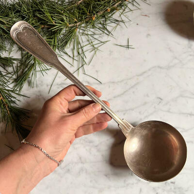 Половник, посеребрение, Франция, XX век, длина 31 см