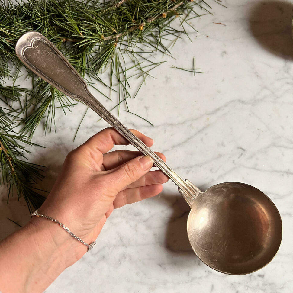 Половник, посеребрение, Франция, XX век, длина 31 см