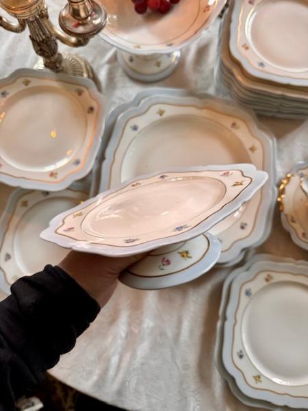 Set of 41 plates blue