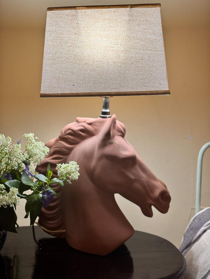 Настольная лампа «Голова лошади», керамика, Италия, ок. 1970-х гг.