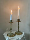 Candelabra, set of 2, brass, France, 19th century.