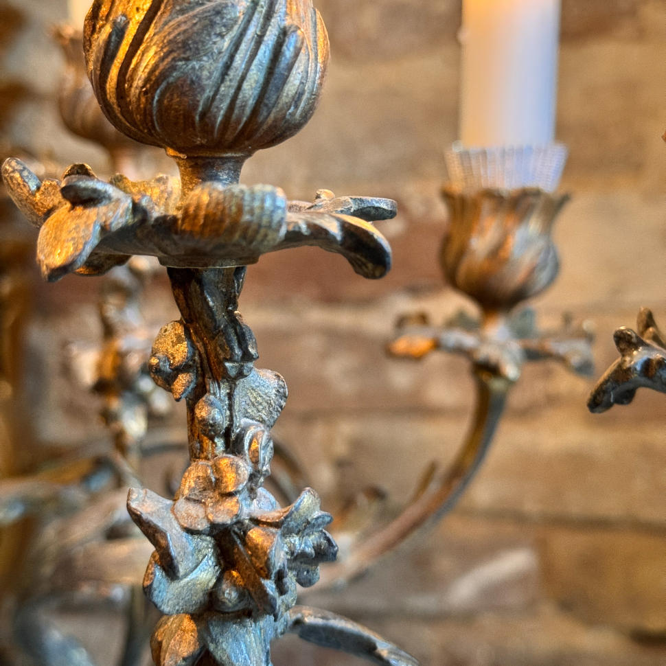 Pair of candelabra, gilt bronze, France, circa 1880–1900